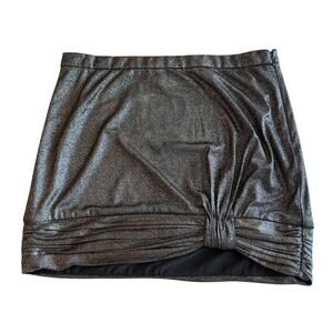 A/X Armani Exchange Mini Club Skirt Black w/Metallic Sheen Lined Fitted SZ 6
